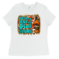 White Whiskey Bent and Hell Bound Ladies Tee - Jasminsmagicworld