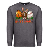 Charcoal Heather Happy Easter Sports Premium Sweatshirt - BundleAndBundleShop