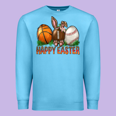 Happy Easter Sports Premium Sweatshirt Designed By Bundleandbundleshop