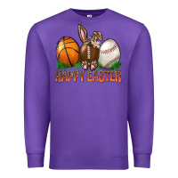 Purple Happy Easter Sports Premium Sweatshirt - BundleAndBundleShop