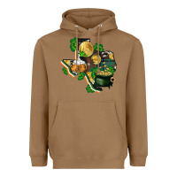 Toasted Coconut texas map st patrick's day Heavyweight Hoodie - FaDigitalArtStudio