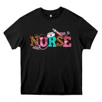 Black nurse with nurse element Heavy Core Tee - AdoDesignShop