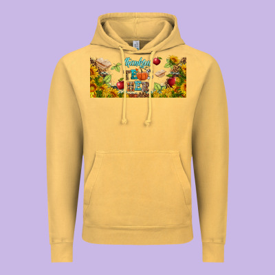 Thankful Teacher Fall Libbey Glass Vintage Hoodie Designed By Bundleandbundleshop