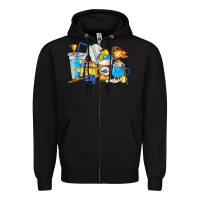 Black Softball coffee cups Zipper Hoodie - HowdyJamesFarm
