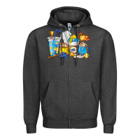 Charcoal Heather Softball coffee cups Zipper Hoodie - HowdyJamesFarm