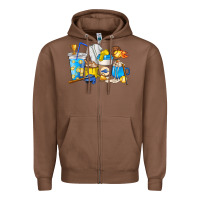 Chestnut Softball coffee cups Zipper Hoodie - HowdyJamesFarm