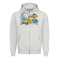 Dove Grey Softball coffee cups Zipper Hoodie - HowdyJamesFarm