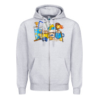 Heather Grey Softball coffee cups Zipper Hoodie - HowdyJamesFarm