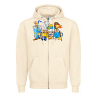 Sandshell Softball coffee cups Zipper Hoodie - HowdyJamesFarm