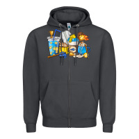 Smoke Softball coffee cups Zipper Hoodie - HowdyJamesFarm