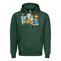 Sports Green Softball coffee cups Zipper Hoodie - HowdyJamesFarm