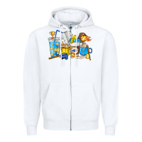 White Softball coffee cups Zipper Hoodie - HowdyJamesFarm