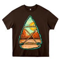 Chocolate Brown western desert arrowhead Heavy Core Tee - Jasminsmagicworld