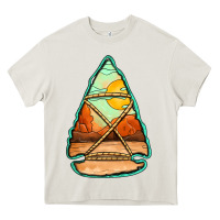 Cream western desert arrowhead Heavy Core Tee - Jasminsmagicworld