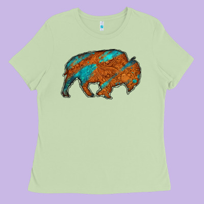 Bison Ladies Tee Designed By Jasminsmagicworld