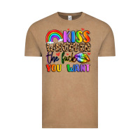 Kiss Whoever The Fuck You Want Vintage Tee | Teevron