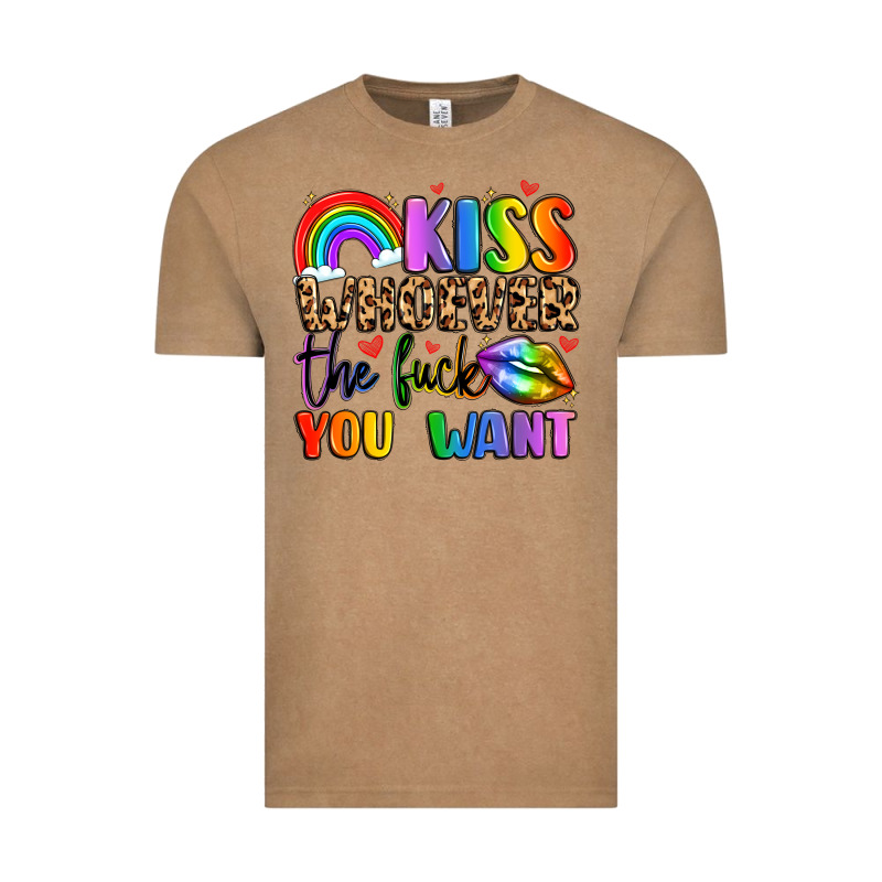 Kiss Whoever The Fuck You Want Vintage Tee by LillyAllenDesigns | Teevron