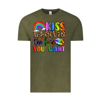 Vintage Olive kiss whoever the fuck you want Vintage Tee - LillyAllenDesigns