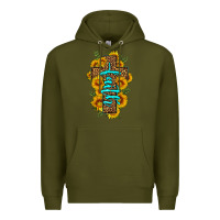 Army Green faith sunflower leopard cross olivia Premium Hoodie - OliviaCreatesArt