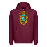Burgundy faith sunflower leopard cross olivia Premium Hoodie - OliviaCreatesArt
