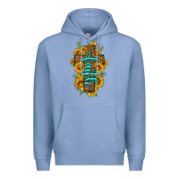 Colony Blue faith sunflower leopard cross olivia Premium Hoodie - OliviaCreatesArt