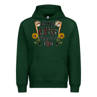 Forest Green little sister biggest fan Urban Hoodie - CowhideDigitalArt