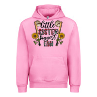 Fuchsia Pink little sister biggest fan Urban Hoodie - CowhideDigitalArt