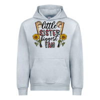 Heather Grey little sister biggest fan Urban Hoodie - CowhideDigitalArt