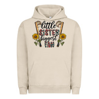 Pigment French Oak little sister biggest fan Urban Hoodie - CowhideDigitalArt