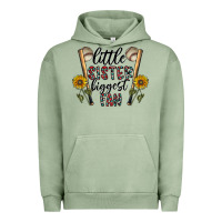 Pigment Oil Green little sister biggest fan Urban Hoodie - CowhideDigitalArt