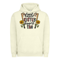 Pigment Pistachio little sister biggest fan Urban Hoodie - CowhideDigitalArt
