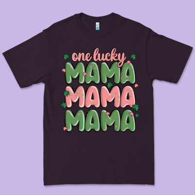 One Lucky Mama Premium Tee Designed By Maliassmallbusiness