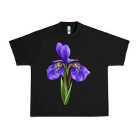 Black Iris Flower Urban Heavy Tee - LillyAllenDesigns