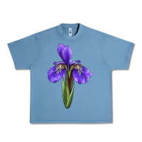 Pebble Blue Iris Flower Urban Heavy Tee - LillyAllenDesigns