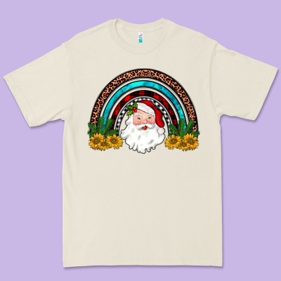 Santa Rainbow Premium Tee Designed By Jahusdesignshop
