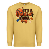 Antique Gold it's a basketball kinda day Premium Sweatshirt - FaDigitalArtStudio
