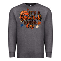Charcoal Heather it's a basketball kinda day Premium Sweatshirt - FaDigitalArtStudio