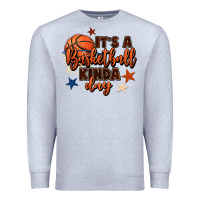 Heather Grey it's a basketball kinda day Premium Sweatshirt - FaDigitalArtStudio
