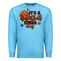 Ocean Blue it's a basketball kinda day Premium Sweatshirt - FaDigitalArtStudio