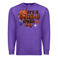 Purple it's a basketball kinda day Premium Sweatshirt - FaDigitalArtStudio