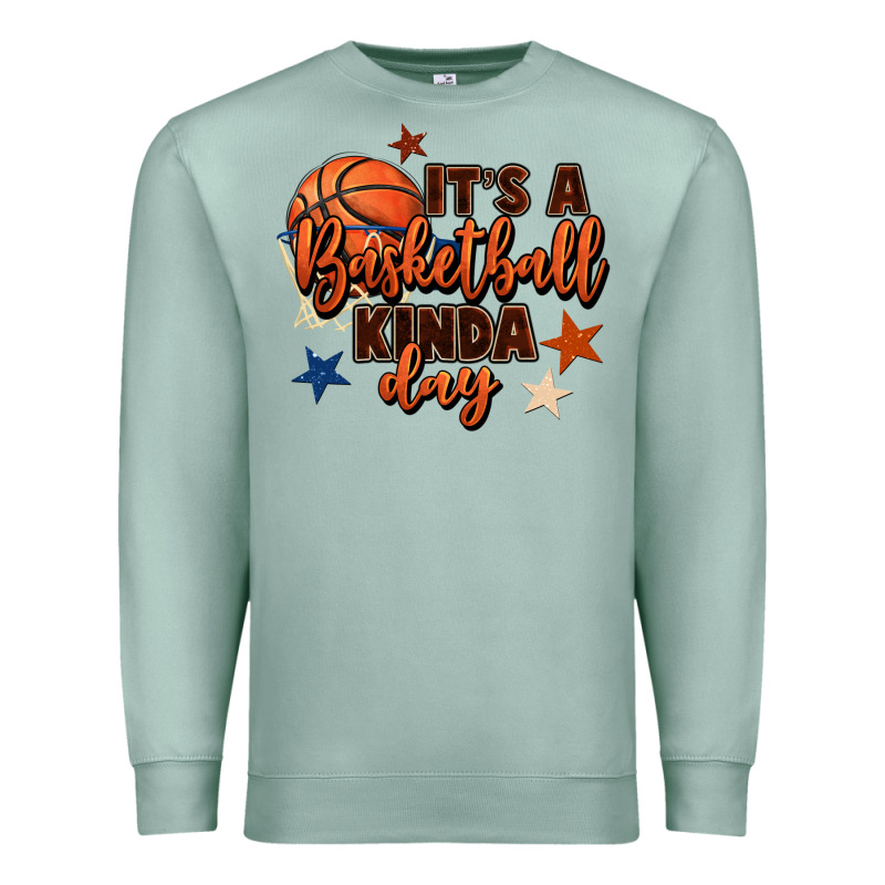 It's A Basketball Kinda Day Premium Sweatshirt by FaDigitalArtStudio | Teevron