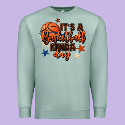 It's A Basketball Kinda Day Premium Sweatshirt Designed By Fadigitalartstudio