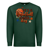 Sports Green it's a basketball kinda day Premium Sweatshirt - FaDigitalArtStudio