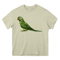 Mossy Ring Necked Parakeet Heavy Core Tee - LillyAllenDesigns