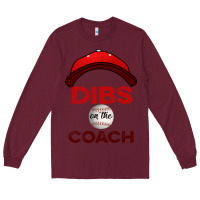 Burgundy Dibs On The Coach Baseball Long Sleeve Tee - Bettercallsaul