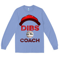 Colony Blue Dibs On The Coach Baseball Long Sleeve Tee - Bettercallsaul