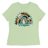 Matcha blessed rainbow cowhide aztec Ladies Tee - Jasminsmagicworld