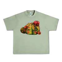 Oil Green Gymnocalycium Variegated Cactus Urban Heavy Tee - LillyAllenDesigns