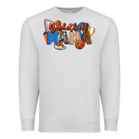 Dove Grey basketball mama Premium Sweatshirt - FaDigitalArtStudio