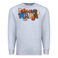 Heather Grey basketball mama Premium Sweatshirt - FaDigitalArtStudio